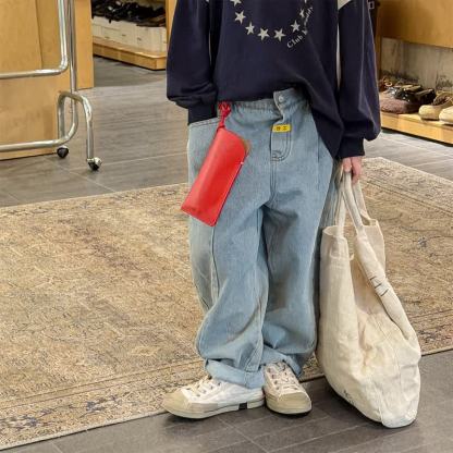 ベビー幼児用デニム無地パンツ - image 4