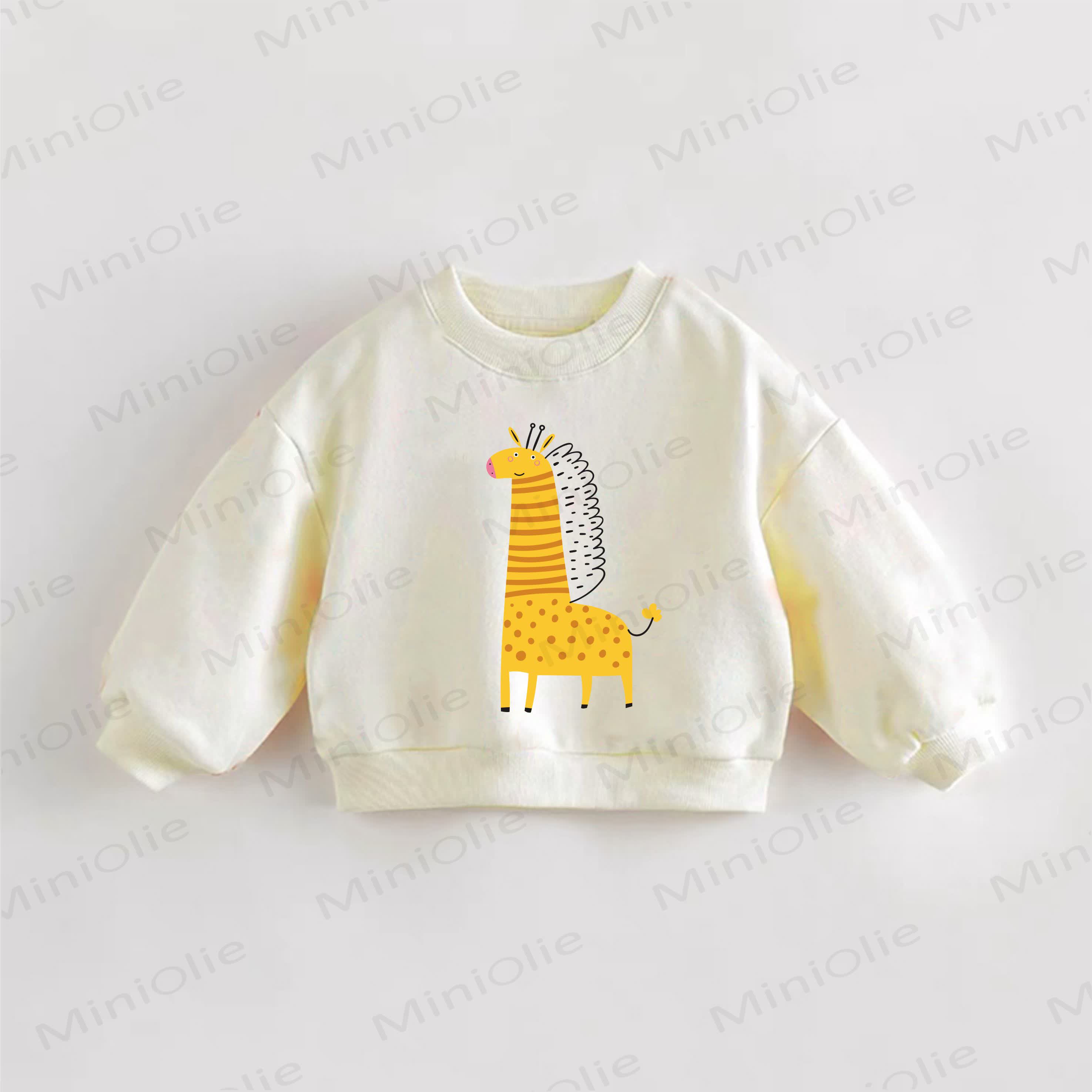 ベビー・幼児用キリン柄スウェットシャツ - クリーム - 3～5歳 - image 1