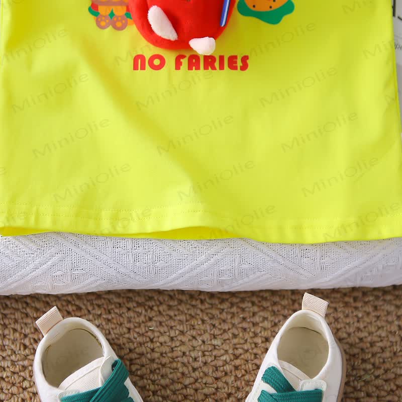 幼児用フライドポテト柄Tシャツとハーレムパンツのツーピースセット - image 6