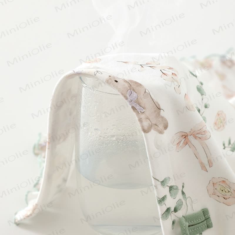 ベビーバニーノットボタンロンパー - image 4