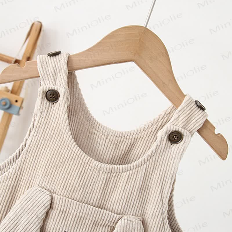 ベビー幼児用犬用耳紐フリース裏地オーバーオール - image 8