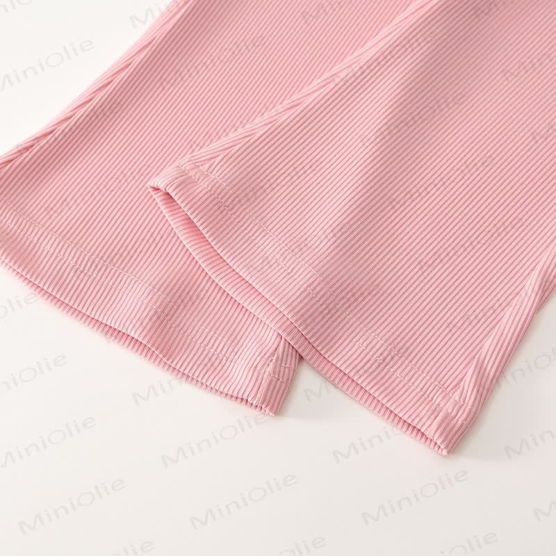 幼児用ニット半袖トップスとフレアパンツの2ピースセット - image 9