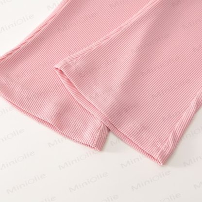 幼児用ニット半袖トップスとフレアパンツの2ピースセット - image 9