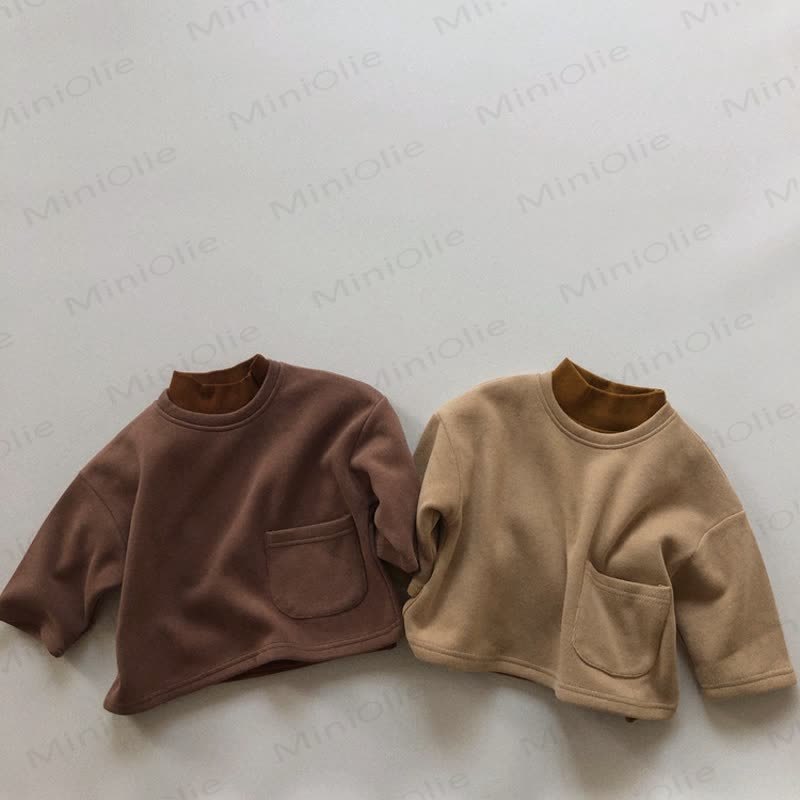 幼児用無地インナーフリースTシャツ - image 7