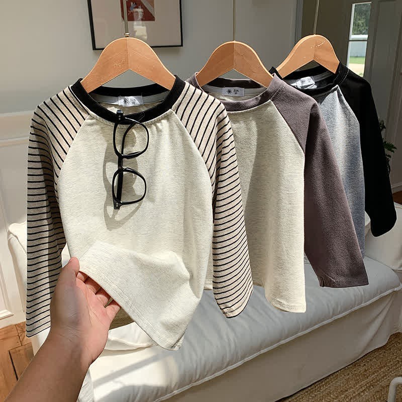 キッズ コントラストカラー ラグラン ベースレイヤー Tシャツ - image 14