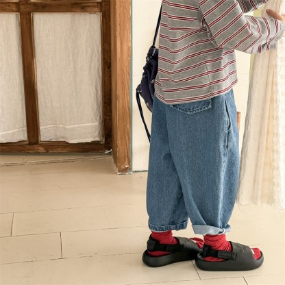 幼児用ウォッシュドデニムルーズパンツ - image 22