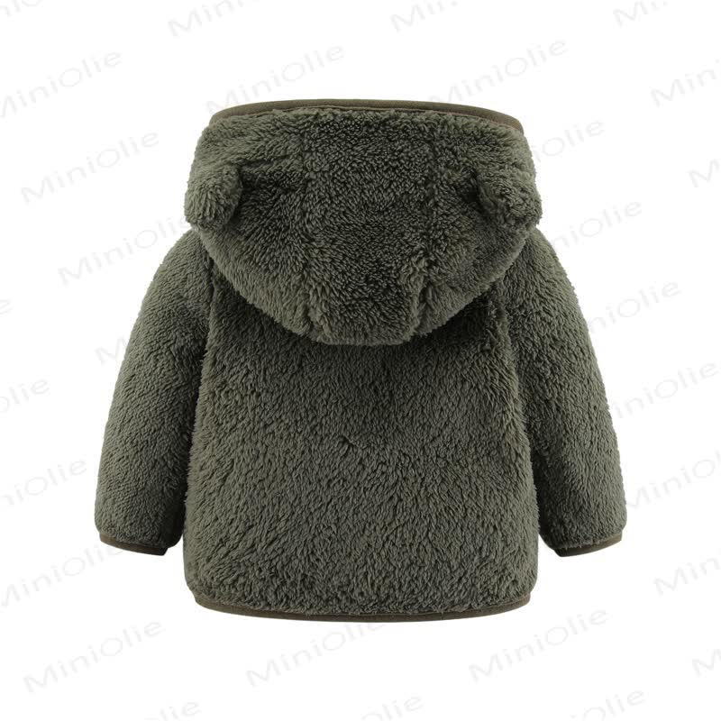 ベビーフード付き無地アウターウェア - image 12