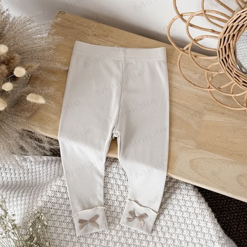 ベビーガールズ リボン無地レギンス - image 10