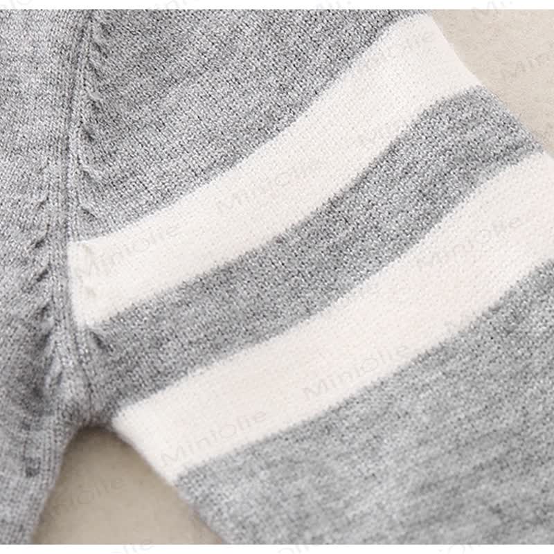 男の子用クマ柄ニットロンパース - image 6
