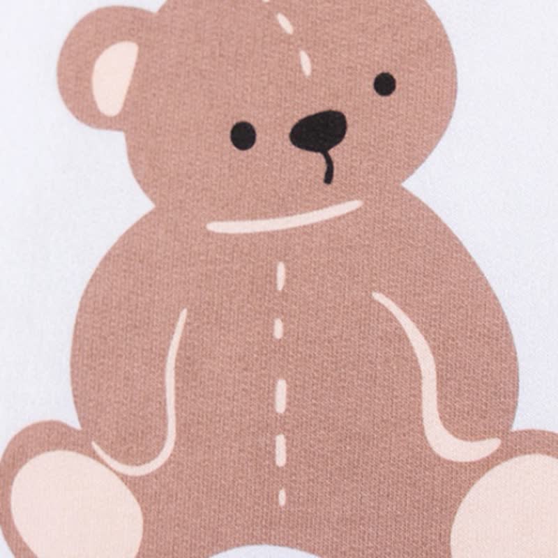 幼児用テディベア柄スウェットシャツとストライプパンツのツーピースセット - image 4
