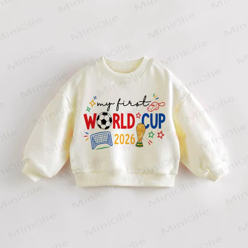 MY FIRST WORLD CUP 2026ベビー幼児用クリームスウェットシャツ - クリーム - 3～5歳 - image 1