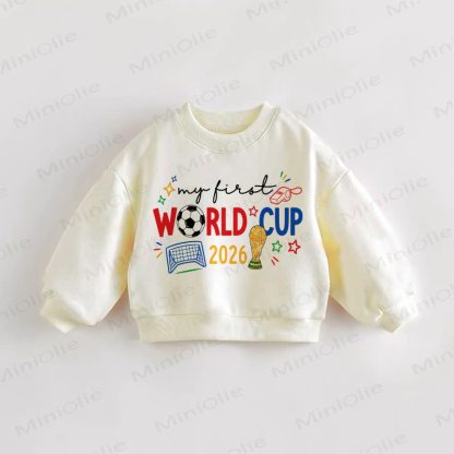 MY FIRST WORLD CUP 2026ベビー幼児用クリームスウェットシャツ - クリーム - 3～5歳 - image 1