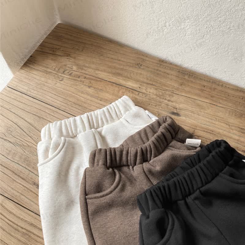 男の子用フリース無地パンツ - image 8