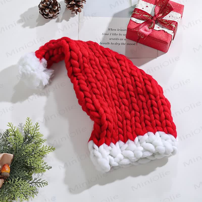 ベビー用素敵なニットクリスマスビーニー - 赤 - アダルト - image 5