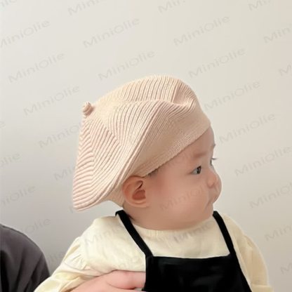ベビー用無地の可愛いニットベレー帽 - image 13
