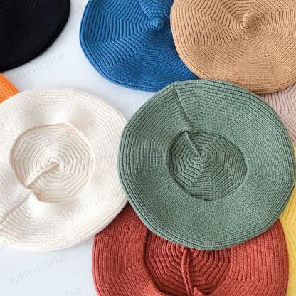 ベビー用無地の可愛いニットベレー帽 - image 3