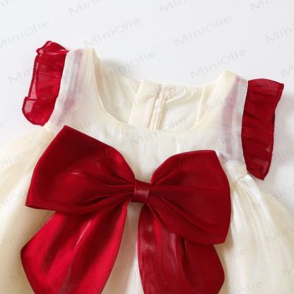 ベビー幼児女の子用リボンフリルドレス - image 3