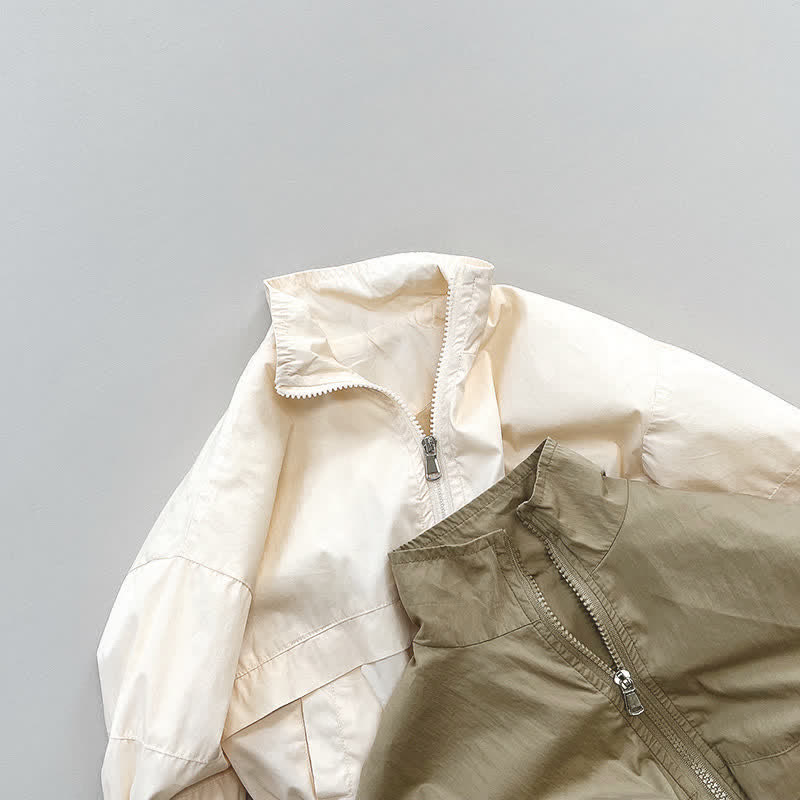 幼児用男の子レトロスタンドカラージャケット - image 3