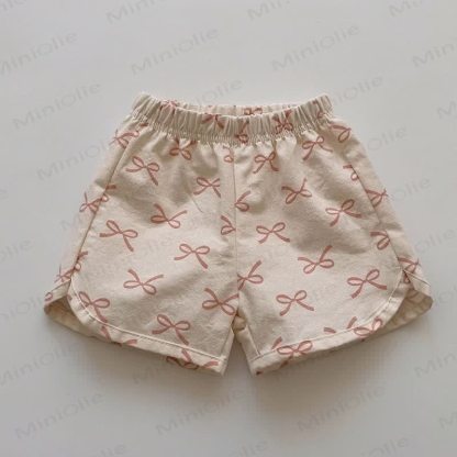ベビー幼児用リボンチェック柄リネンショートパンツ - 弓 - 5～7歳 - image 11