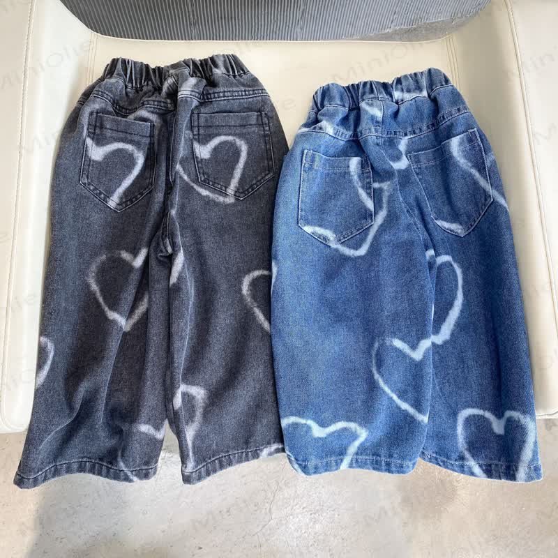 幼児用ラブリーハートデニムルーズパンツ - image 2