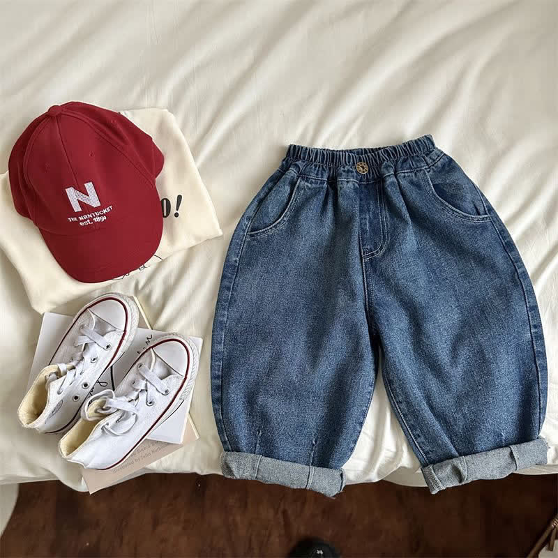 キッズボーイズルーズハーレムジーンズパンツ - image 1