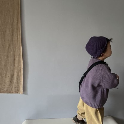 幼児用無地ゆったりリラックスセーター - image 26