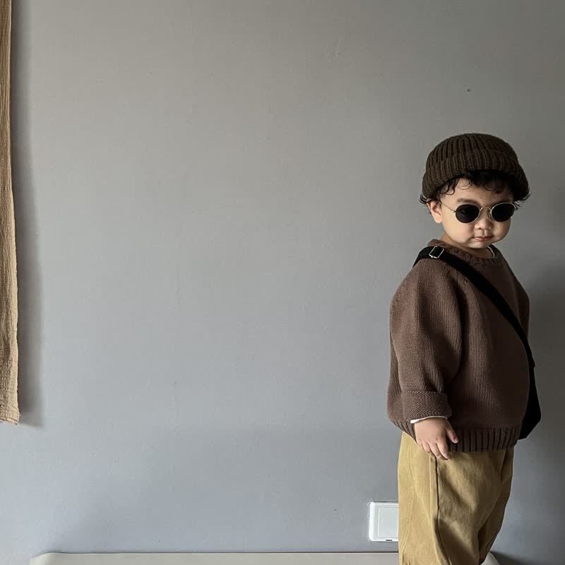 幼児用無地ゆったりリラックスセーター - image 16