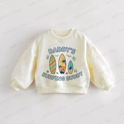 DADDY'S SURFING BUDDY幼児用スウェットシャツ - クリーム - 3～5歳 - image 1