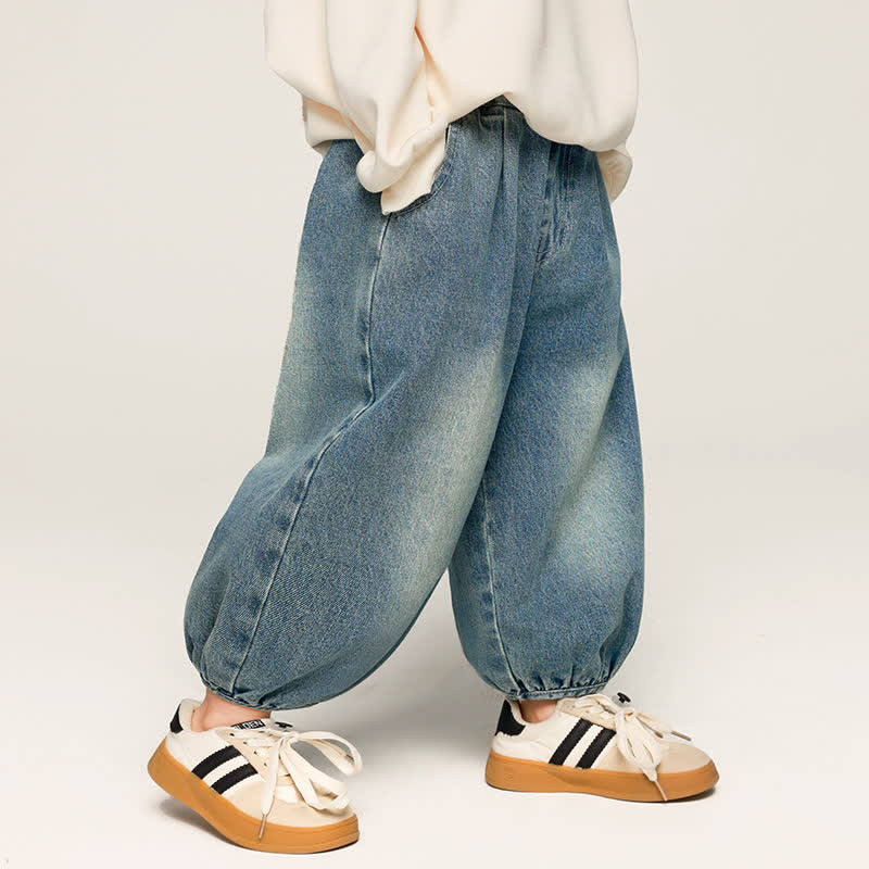 幼児用シンプルデニムジョガーパンツ - image 1
