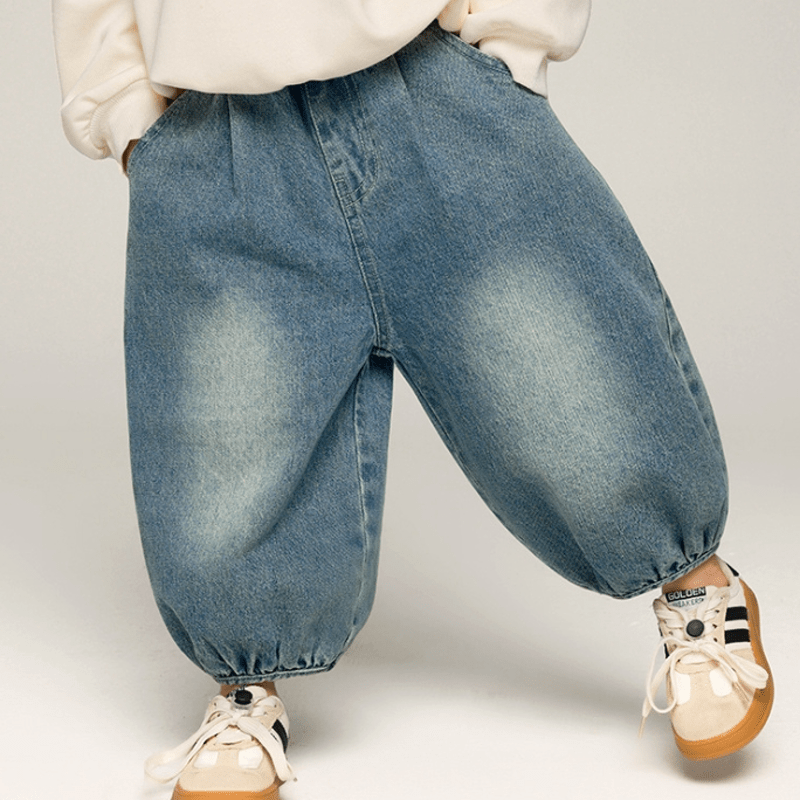幼児用シンプルデニムジョガーパンツ - 青 - 10歳 - image 3