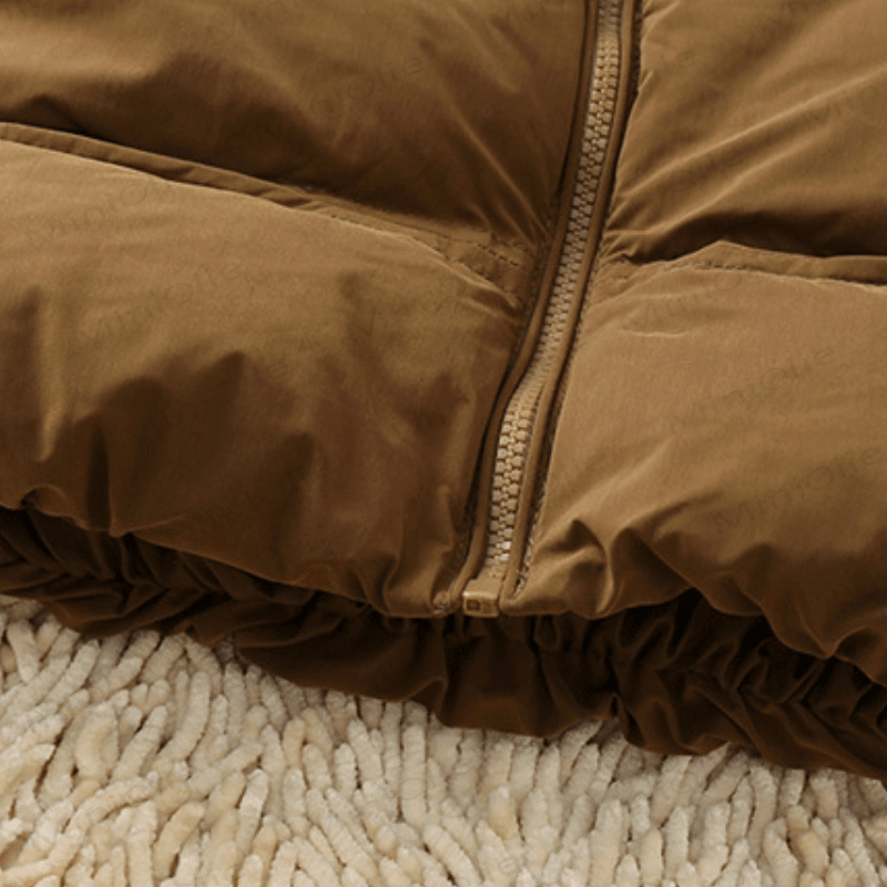 幼児用無地フード付きパファージャケット - image 9