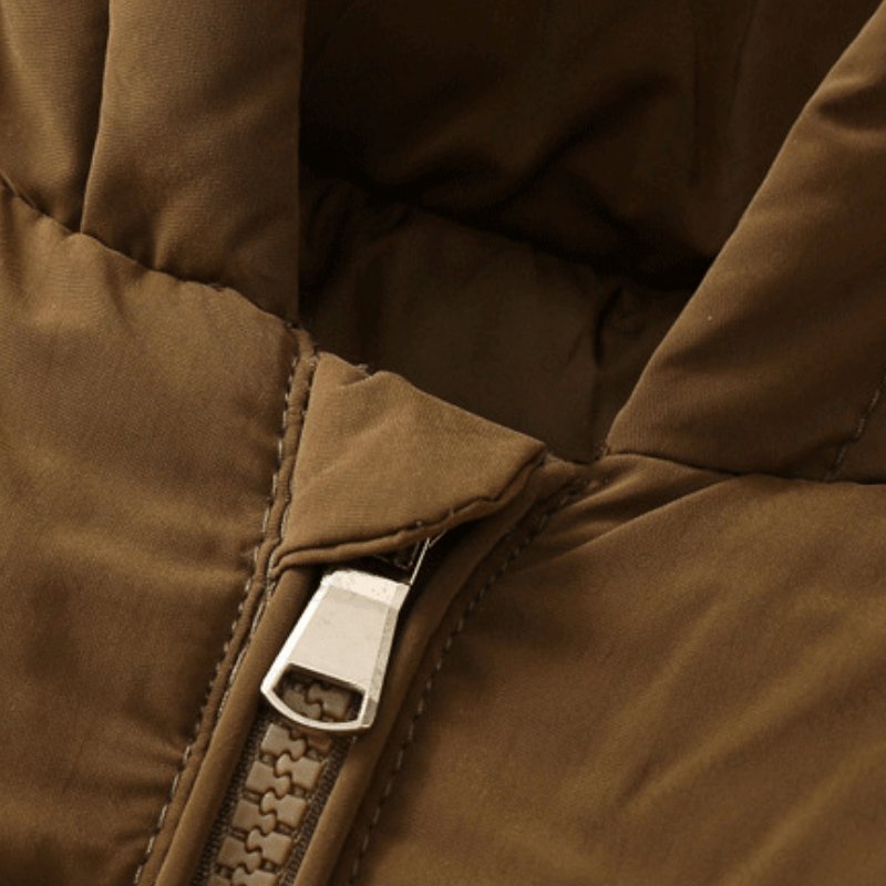 幼児用無地フード付きパファージャケット - image 8