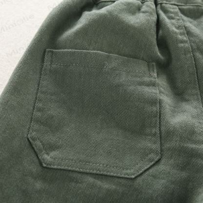 幼児男の子用無地シンプルパンツ - image 10