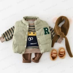 R ベビー 幼児用 レタード コットン パッド入りベスト - image 29 - image 30