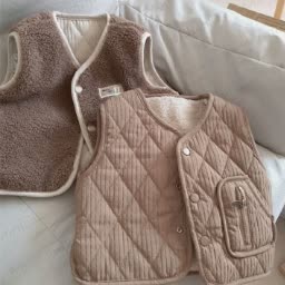 ベビー幼児用無地フリースベストジャケット - image 5