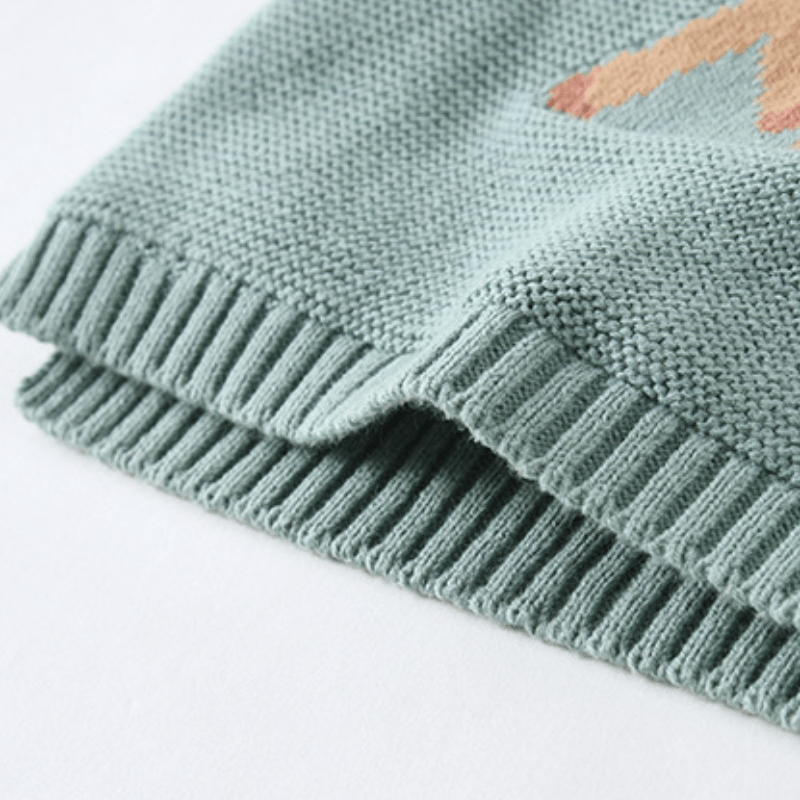 キッズキュートな馬柄厚手ニットセーター - image 4