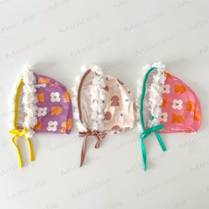 帽子付きベビーガールワンピース/ツーピース水着 - image 2