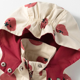 キッズガールズ トマトフード付きトレンチコート - image 8