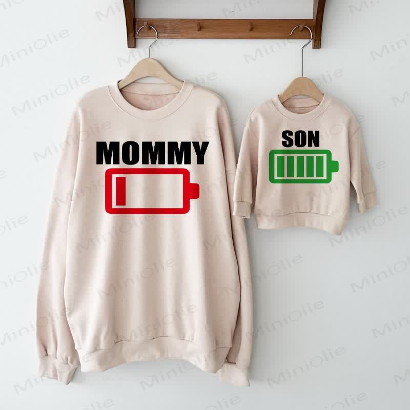 MOMMY/SON/GIRLママと私 バッテリー スウェットシャツ - image 2