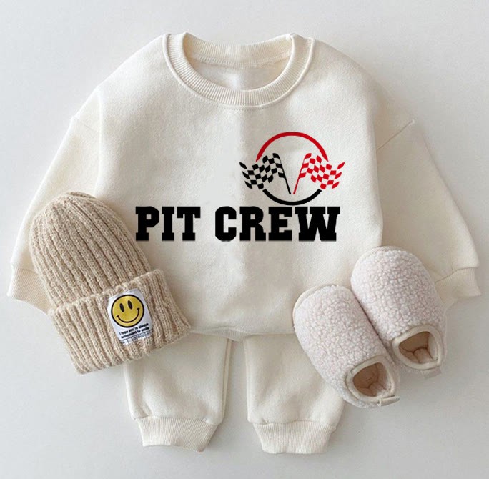 PIT CREW ベビーフラッグ 2点セット - 白 - 2～3歳 - image 1