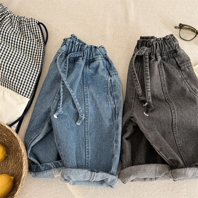 幼児用ウォッシュドデニムルーズパンツ - image 2