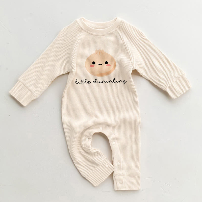 リトルダンプリング ベビーワッフルロンパー - ベージュ - 18～24ヶ月 - image 1