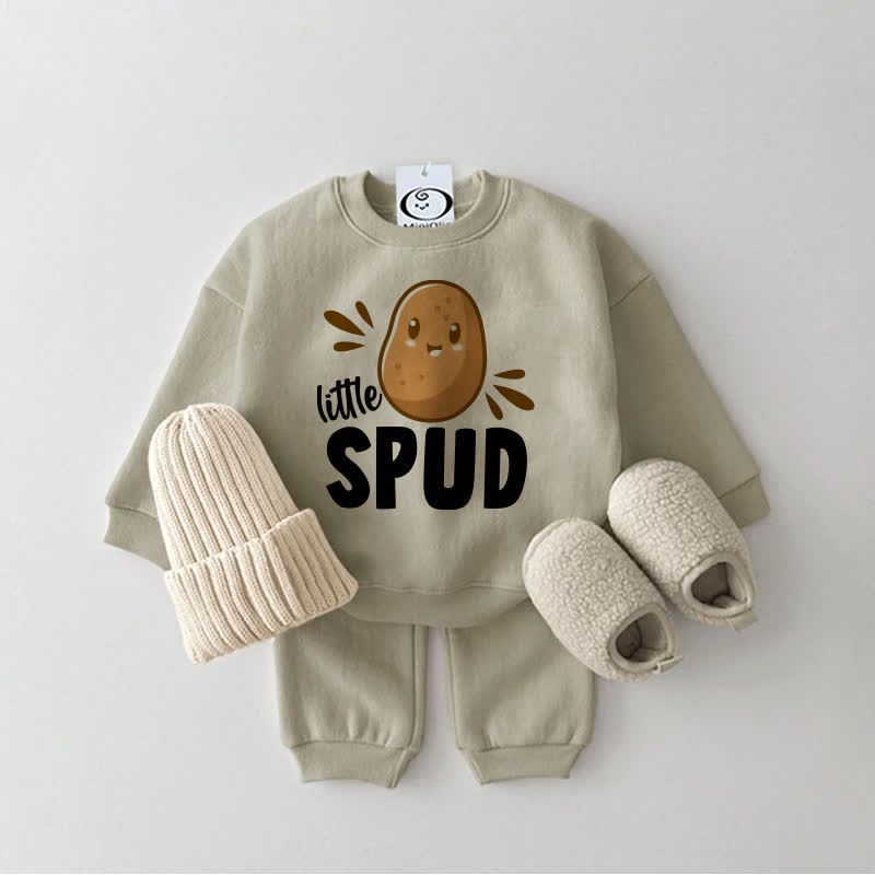 LITTLE SPUD ベビーポテトスウェットスーツ 2ピースセット - グレーグリーン - 2～3歳 - image 1
