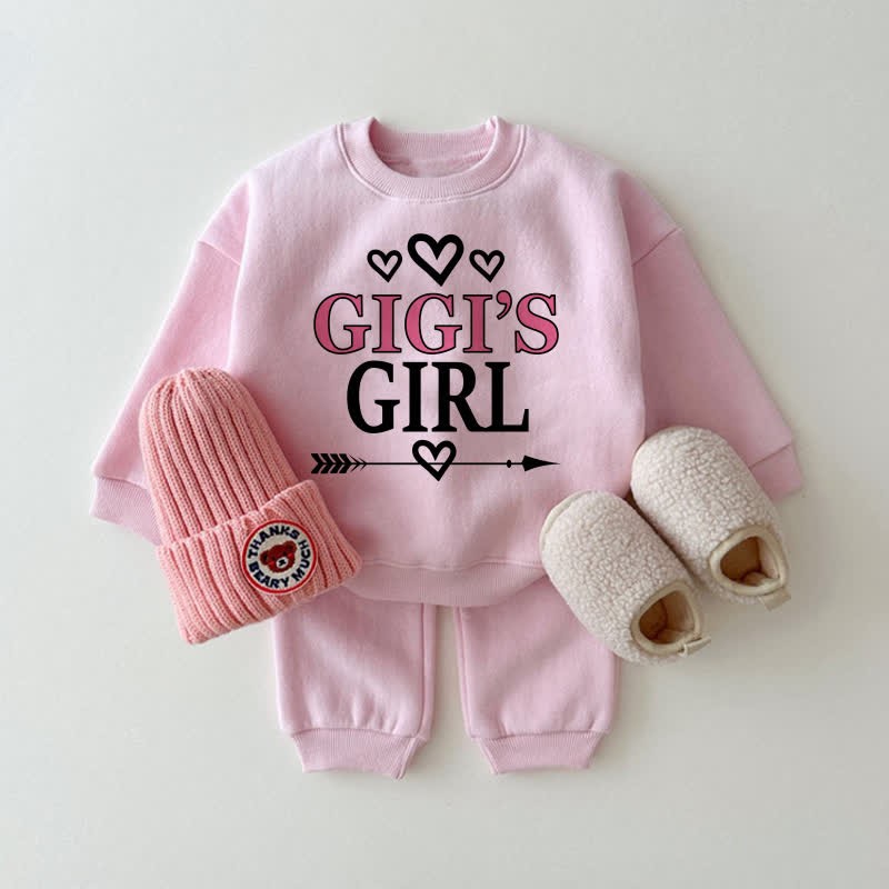 GIGI'S GIRL ベビーピンク スウェットシャツ 2点セット - ピンク - 2～3歳 - image 1