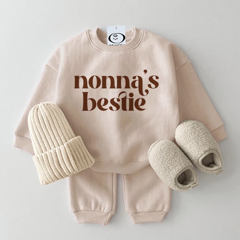 NONNA'S BESTIE ベビー 2ピース ベージュセット - ベージュ - 2～3歳 - image 1