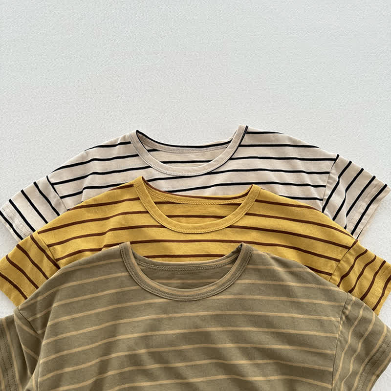 幼児用ストライプカジュアルTシャツ - image 3