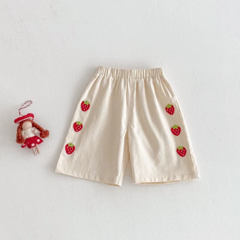 ベビーストロベリーニットタンクトップ/ショーツ - ベージュのショートパンツ - 3～5歳 - image 20
