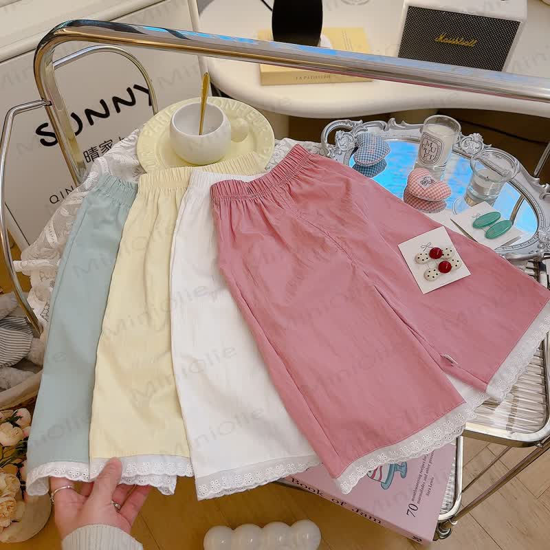 幼児用女の子レースカジュアルパンツ - image 1