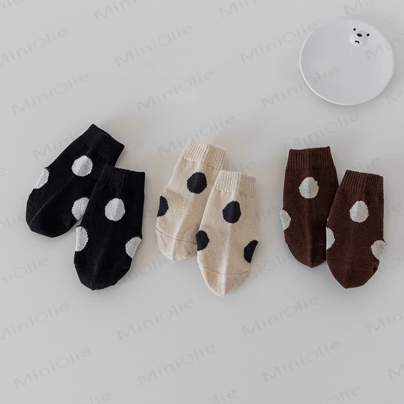 ベビー幼児用ラブリードットソックス