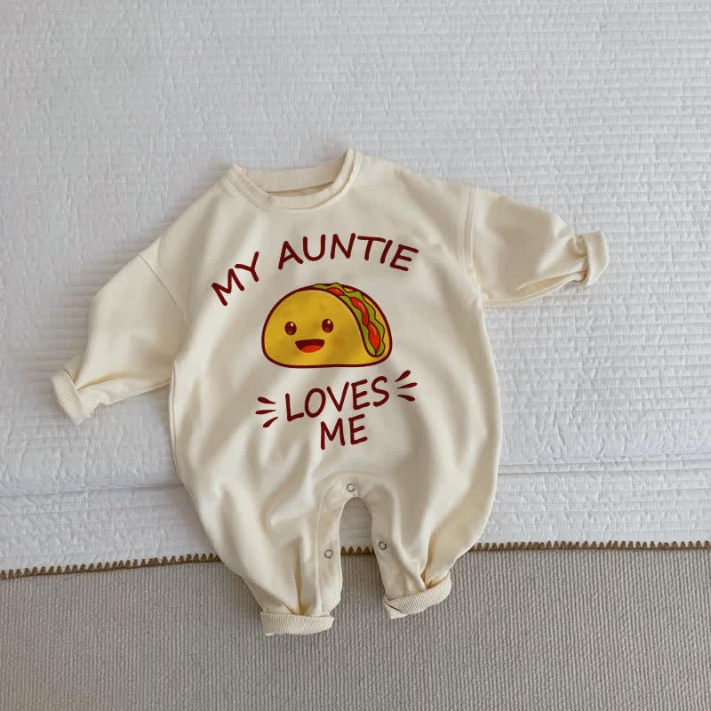 MY AUNTIE LOVES ME・ミー ベビー タコ ベージュ ロンパー - ベージュ - 2～3歳 - image 1